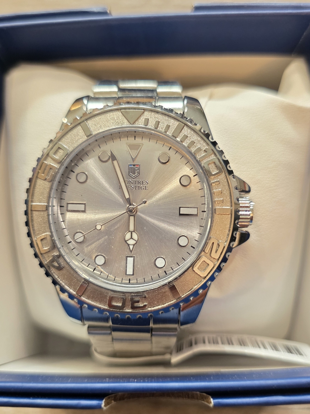 92 Montres Prestige Silver Stainless Steel Men's Watch